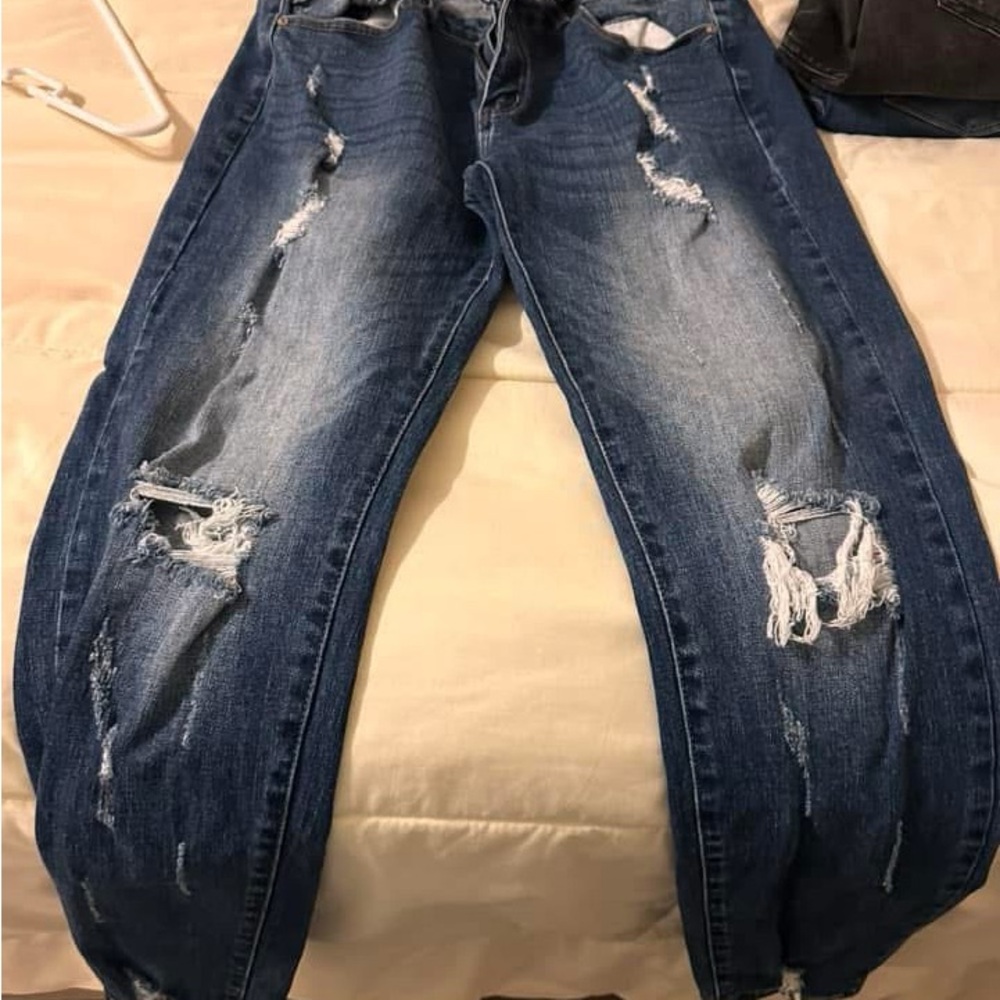 Distressed Blue Jeans for Women